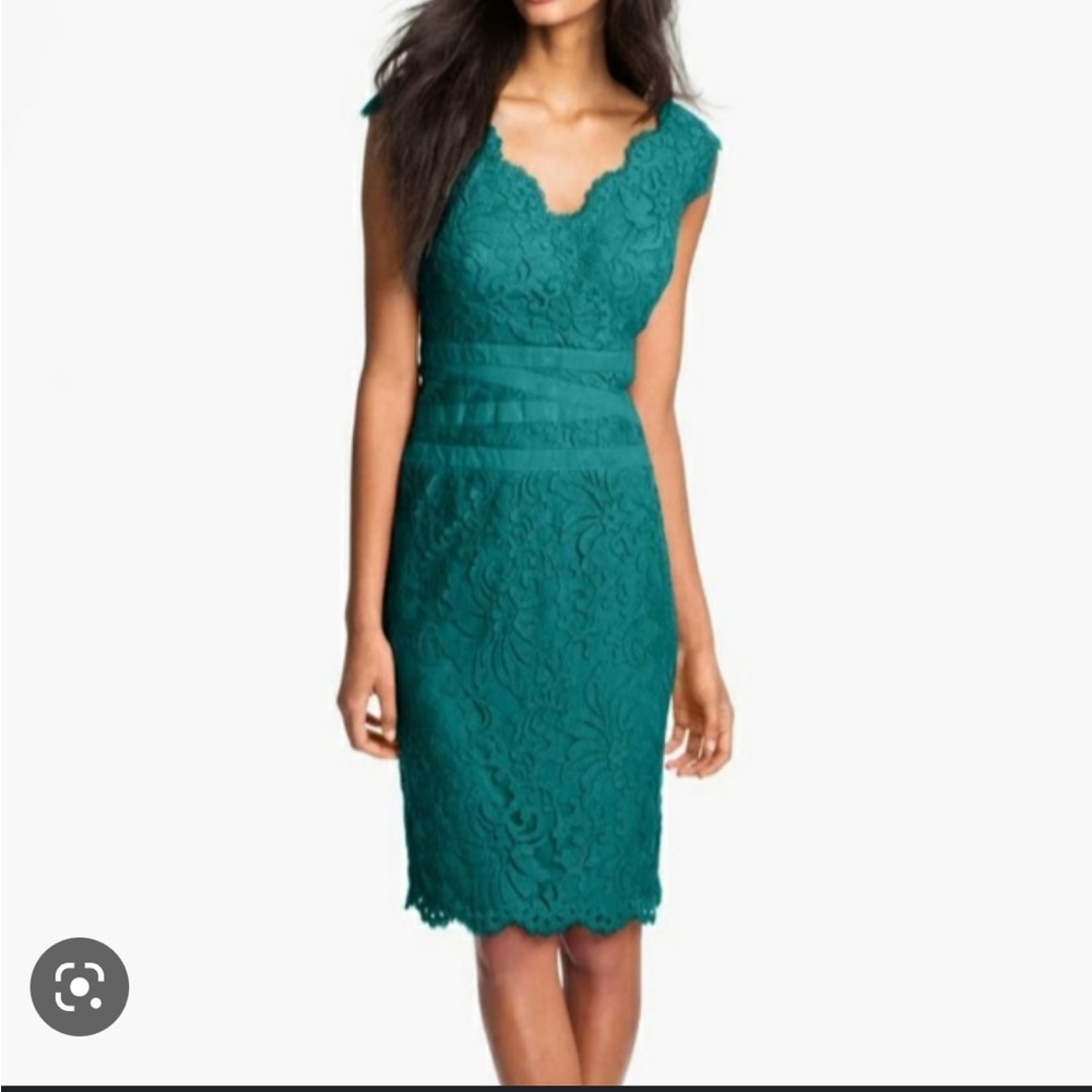 Tadashi Shoji - Embroidered Lace Sheath Dress - size 12